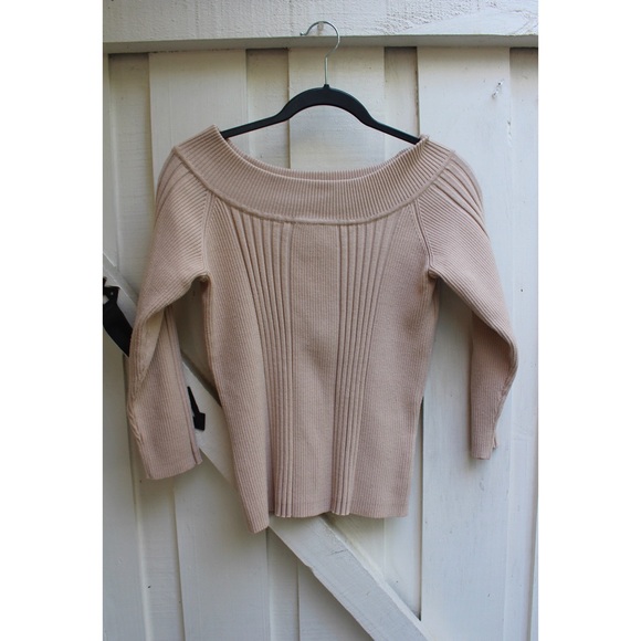 Vintage Sweaters - vintage off shoulder sweater